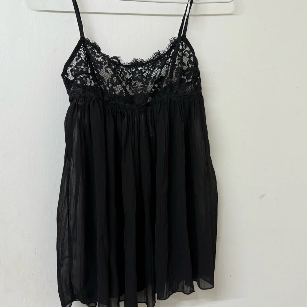 Victoria's Secret Black Lace Belted Dress